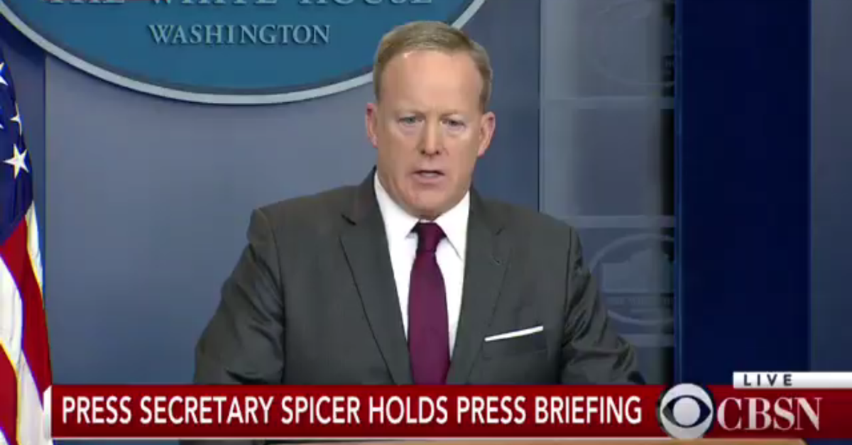 Sean Spicer lets the press know exactly what he thinks about the “First 100 days” of the Trump presidency