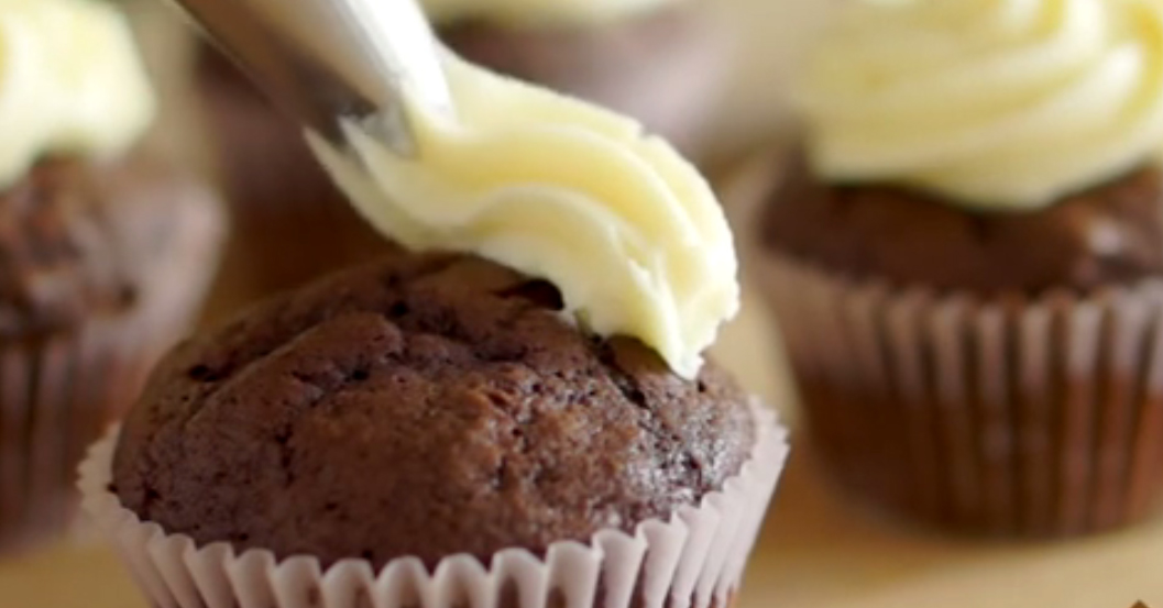She whips together just 2 ingredients to make the easiest buttercream frosting ever