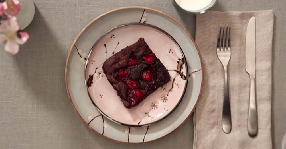 Cherry pie filling puts a sweet twist on plain old chocolate brownies