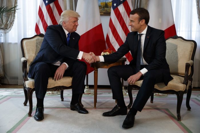 French president Macron just beat President Trump at his own game in a handshake showdown for the ages