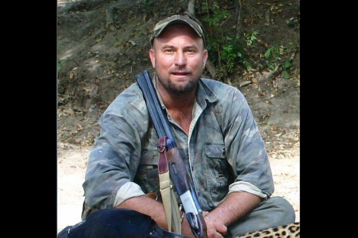 A big-name hunter was crushed to death by one of the animals he was pursuing