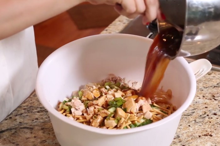 She mixes coleslaw, rotisserie chicken, and almonds to prove that salad doesn’t have to be boring