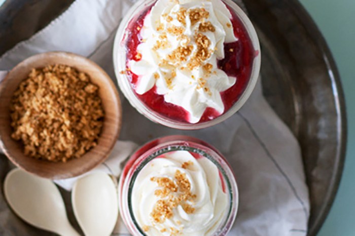 Step away from the oven with rhubarb cheesecake parfaits