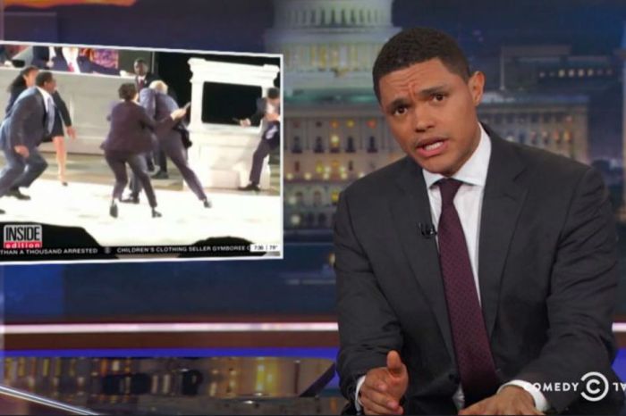 “The Daily Show” takes on the anti-Trump rendition of “Julius Caesar”