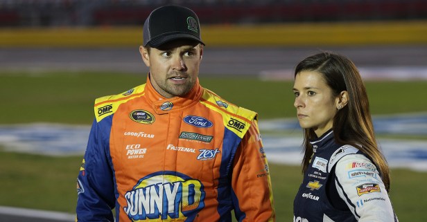 Danica Patrick and boyfriend Ricky Stenhouse have a rough exchange on the track