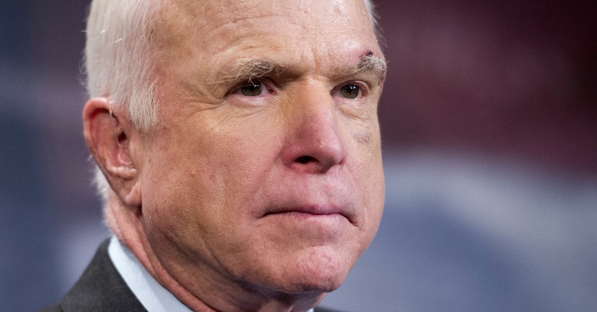 John McCain says doctors are grim but he’s still got something to celebrate