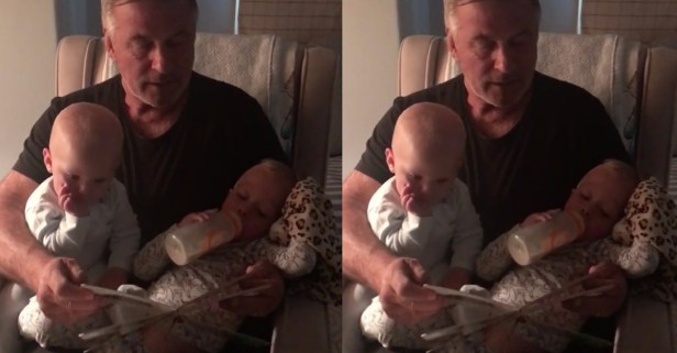 Alec Baldwin reads the classic children’s book “Goodnight Moon” to his sons