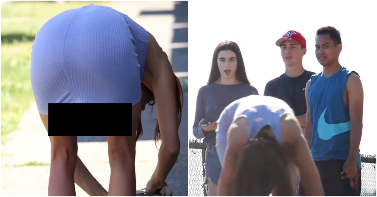 Watch A Beautiful Woman Freak Out Unsuspecting Members Of The Public With A Grotesquely Accurate Fake Scrotum In This Nsfw Prank Rare