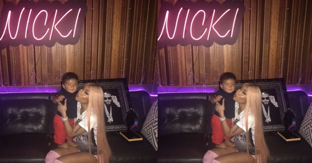 Nicki Minaj shares adorable photos of herself hanging out with DJ Khaled’s chubby-cheeked baby boy