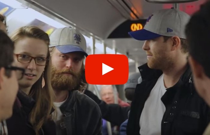 8 Identical Twins Pull an Epic Time Travel Prank on NYC Subway