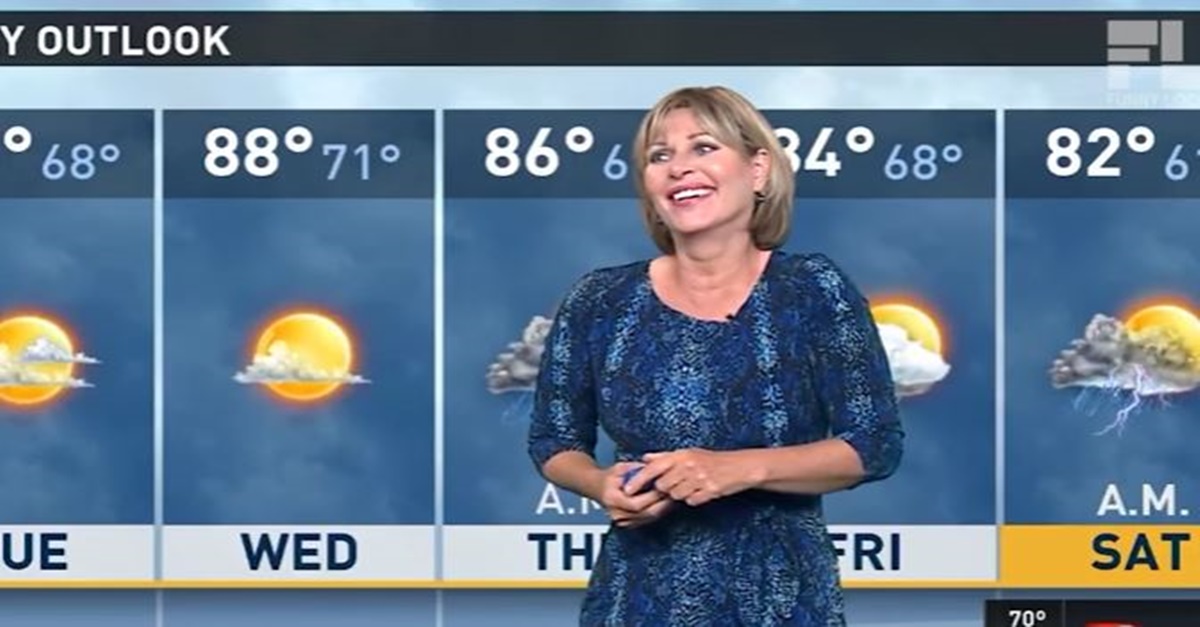 This weatherwoman couldn’t keep it together after the anchorman made a comment that sounded very NSFW