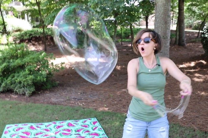 The simple childhood joy of blowing bubbles gets a huge upgrade with this hack