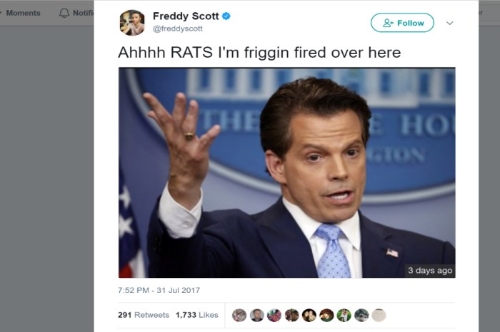 Twitter went completely nuts when Anthony Scaramucci got fired — and it was absolutely epic
