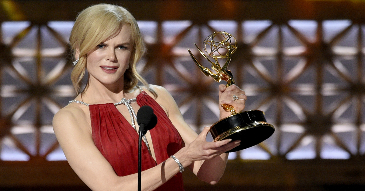 Why did Nicole Kidman only mention two of her four kids in her Emmys acceptance speech?