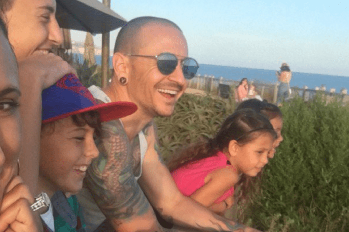 Chester Bennington is all smiles in a heartbreaking family photo taken before his death
