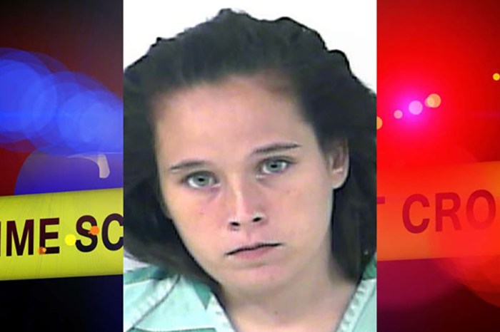 A man drove to a hospital with a knife in his back, and a woman is charged in the stabbing