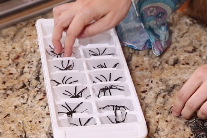 No Halloween drink is complete without these creepy crawly spider ice cubes