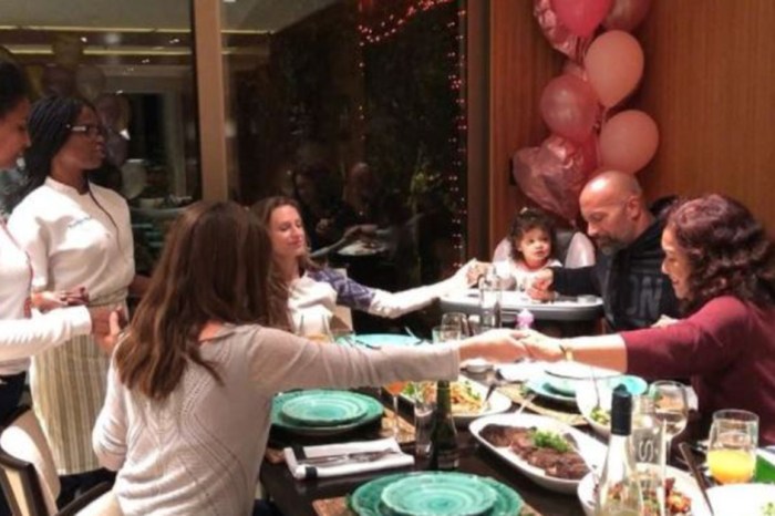 The Rock joins hands with his family for a special prayer to celebrate his mom’s birthday