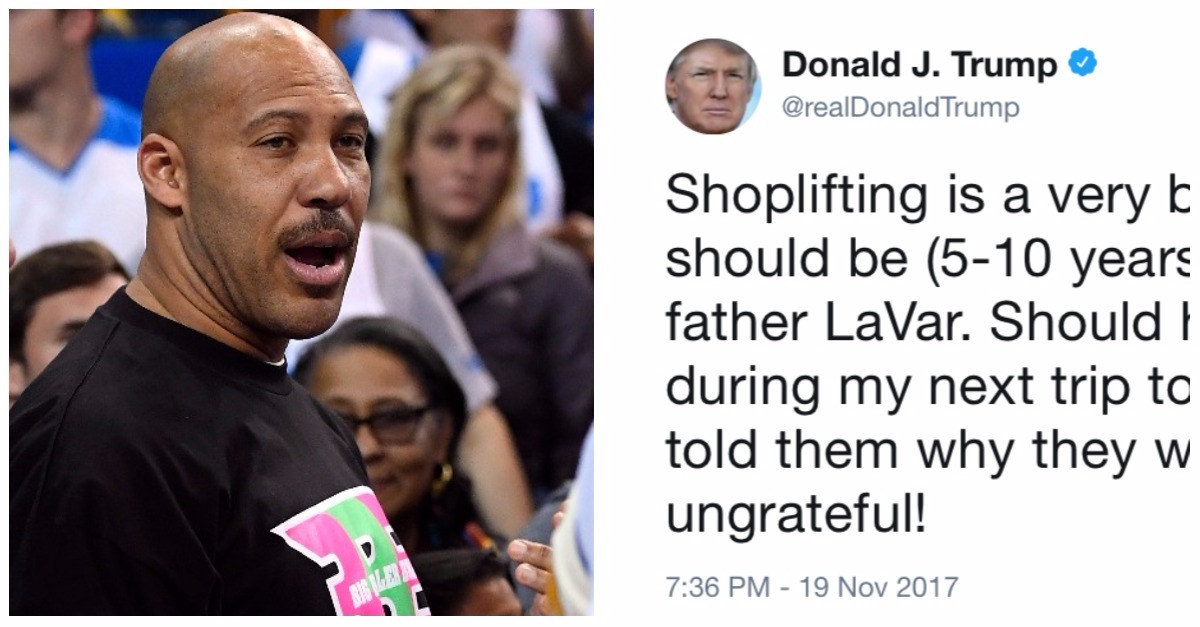 Trump just doubled down on “very ungrateful” UCLA basketball dad LaVar Ball in another tweet