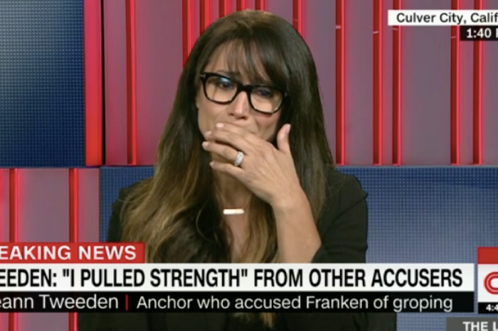 Al Franken’s accuser fights back tears while explaining how she hopes to better the world for her kids