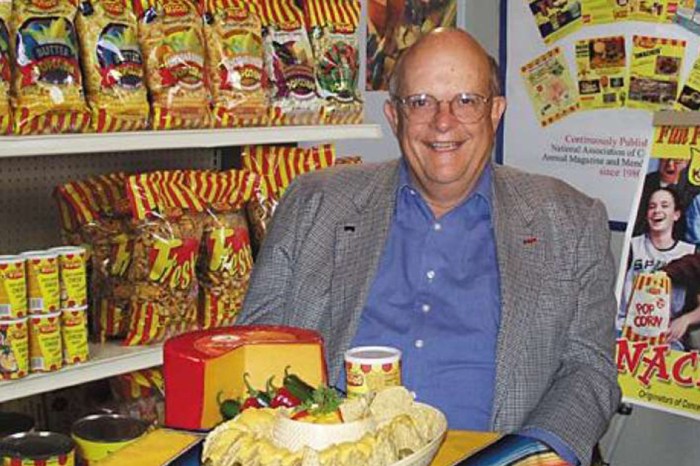 Dip a chip in remembrance of Frank Liberto, father of the concession nacho