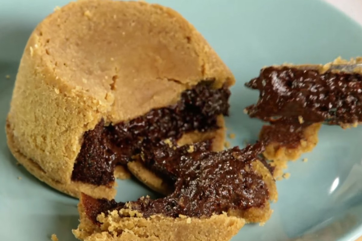 She takes flourless chocolate cake to the next level by surrounding it with a gingerbread cookie