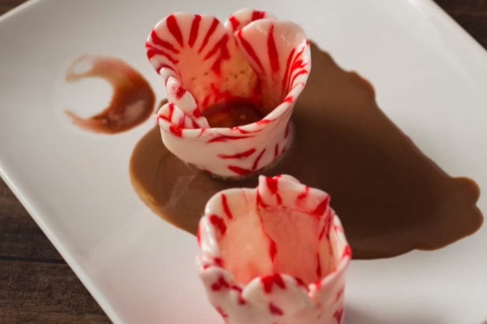 Take your holiday cheer to the next level with these adorable candy cane shot glasses