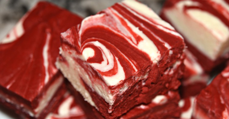 We think dessert should be beautiful — and this homemade red velvet fudge is stunning
