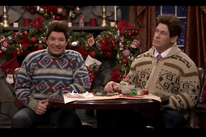Jimmy Fallon and John Cena couldn’t keep it together when they acted out some festive Mad Libs dialogue