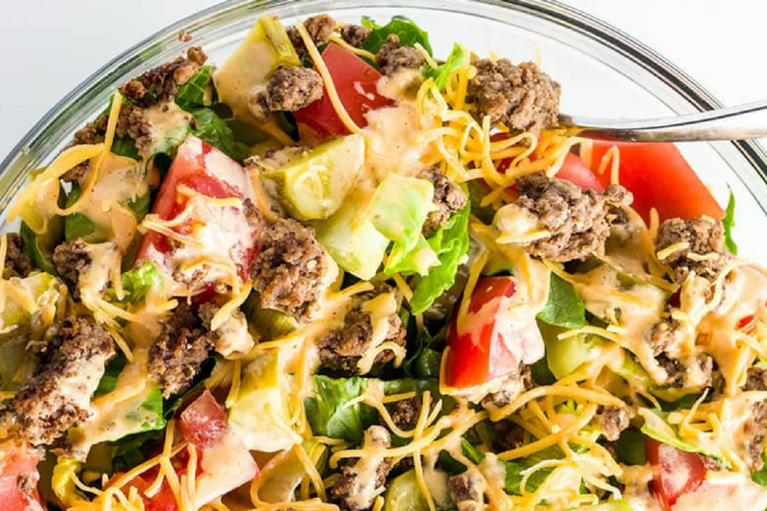 If you’re on a New Year’s salad kick, but missing your favorite foods, try this Big Mac-inspired salad