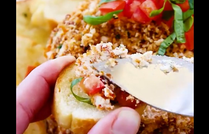 This bruschetta cheese ball will be the MVP of your Super Bowl spread