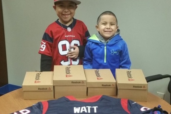 J.J. Watt keeps his promise to a young cancer survivor whose shoe game just got better