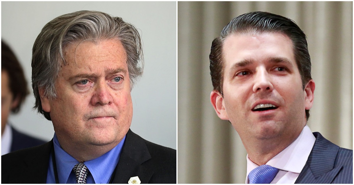 Fired Trump strategist Steve Bannon used the T-word while throwing Don Jr. under the bus
