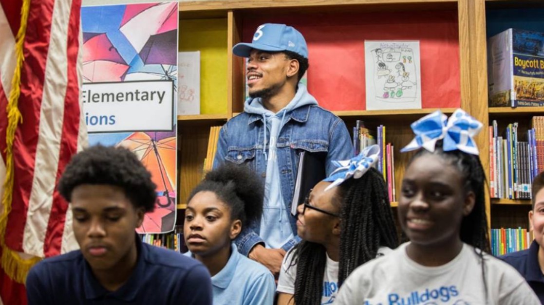Chicago 5th graders ecstatic when Chance teaches class coding skills