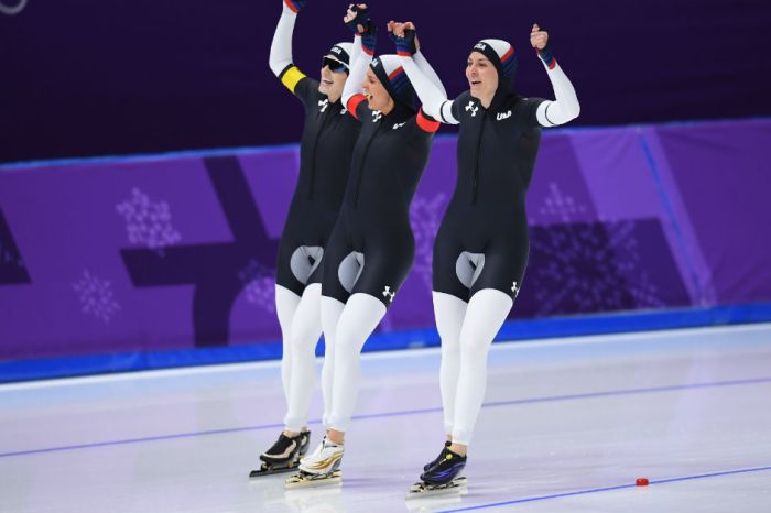 The U.S. speedskating uniforms are puzzling viewers—but they serve a purpose