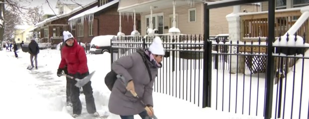 Volunteers help South Side seniors shovel over foot of snow