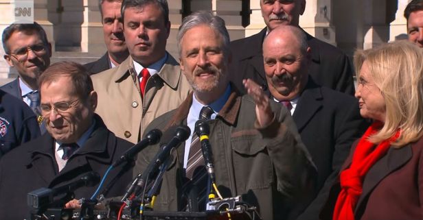 Jon Stewart takes to Capitol Hill to criticize lawmakers trying to restructure a 9/11 healthcare initiative