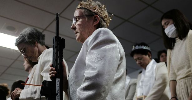 Pennsylvania worshippers bring their assault rifles to church for unsettling blessing ceremony