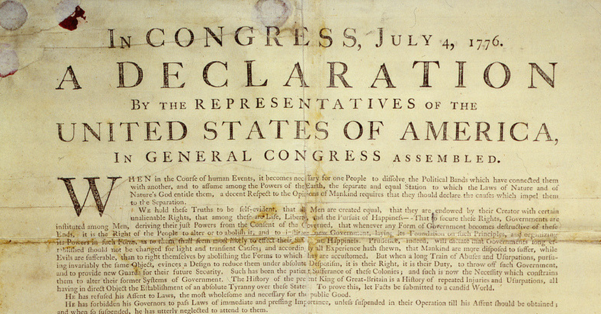 Facebook Labeled Part of the Declaration of Independence