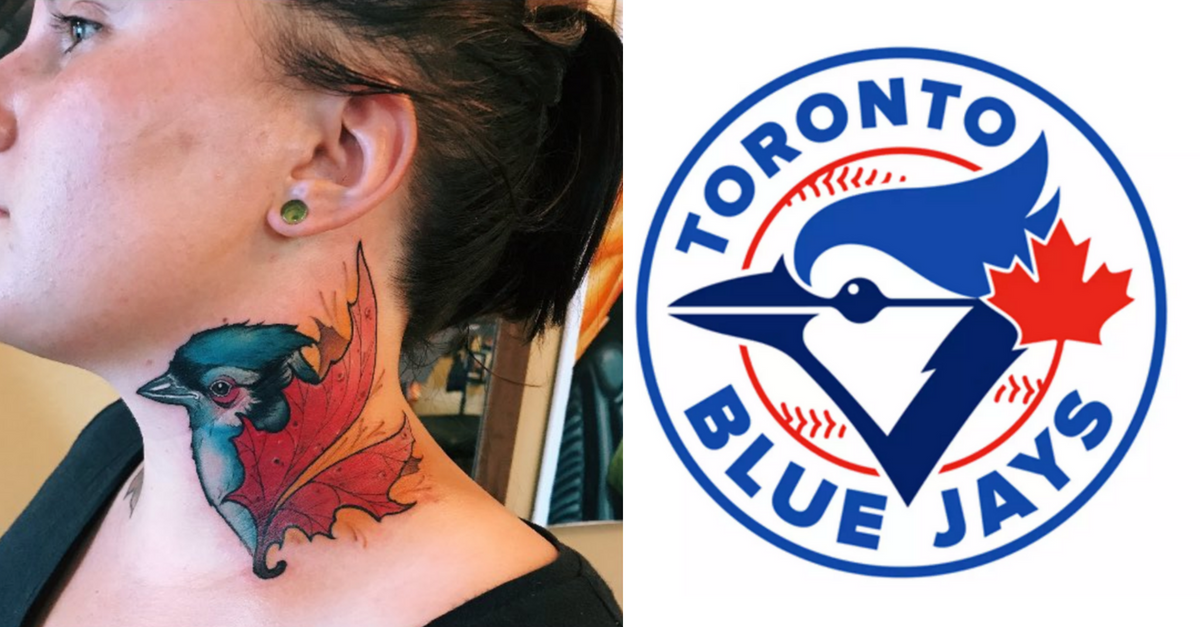 Woman Accidentally Gets Toronto Blue Jays Logo Tattooed on Neck | Rare