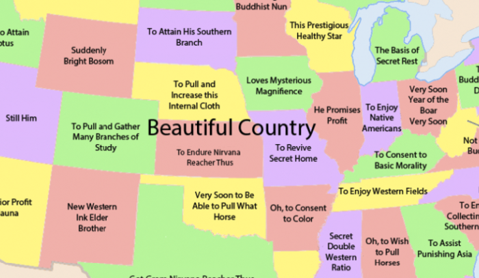 Map Shows the Hilarious Translations of Chinese Names for U.S. States