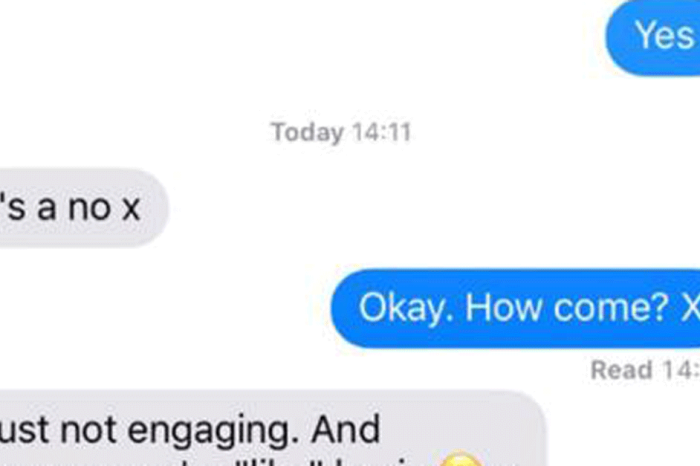 Instead of Waitress Job, Teen Received This Unprofessional, Rude Text