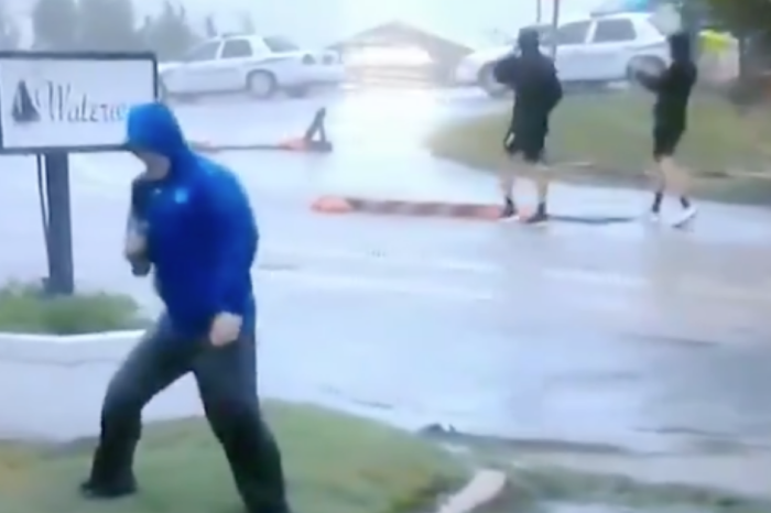 Reporter Gets Busted Exaggerating Hurricane Winds Live on TV