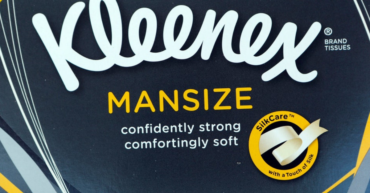 Kleenex Forced To Rename Their “mansize” Tissues Over Cries Of Sexism