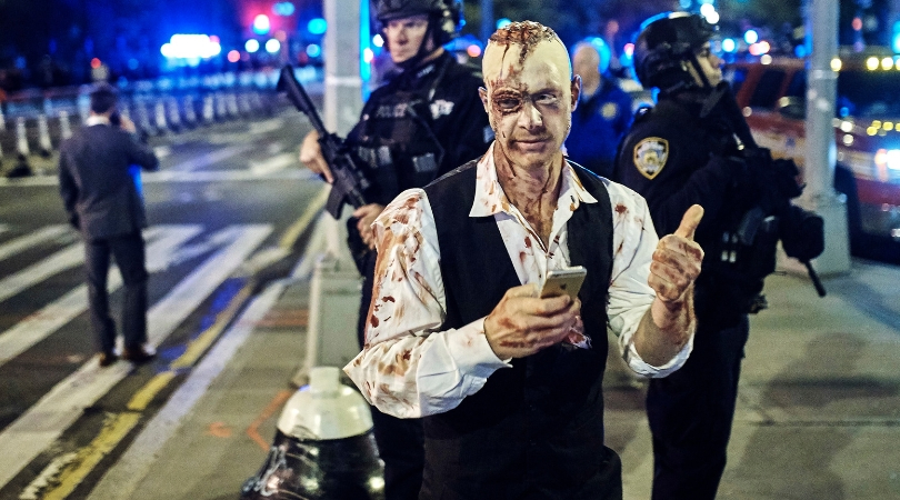 A Year After Terror Attack, Police Out in Force for NYC Halloween