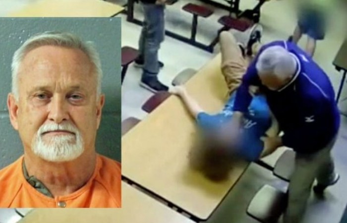 Teacher Caught On Video Grabbing Student By Throat, Slamming Him on Table