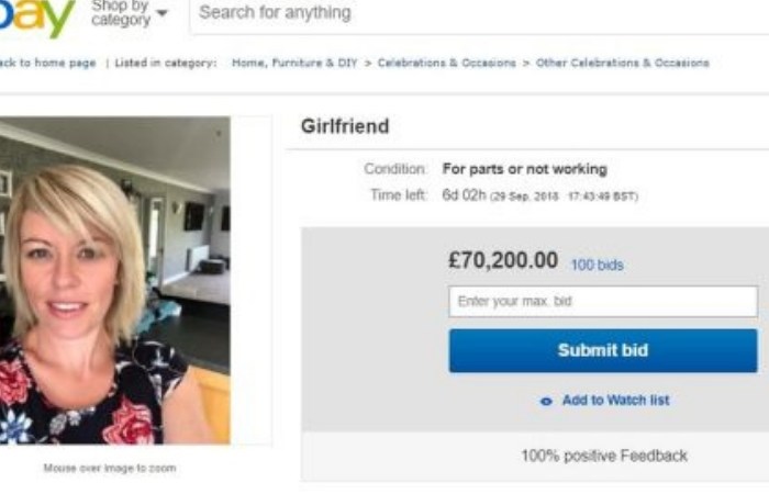 Man Pranks Girlfriend By ‘Selling Her’ On eBay Leading To A  $119K bid