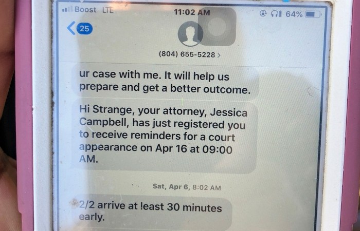 ‘C u in Court’: Text Messages Now Remind Defendants to Show Up