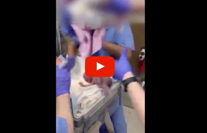 Shocking Video Shows Newborn Baby Being Dropped By Hospital Staff