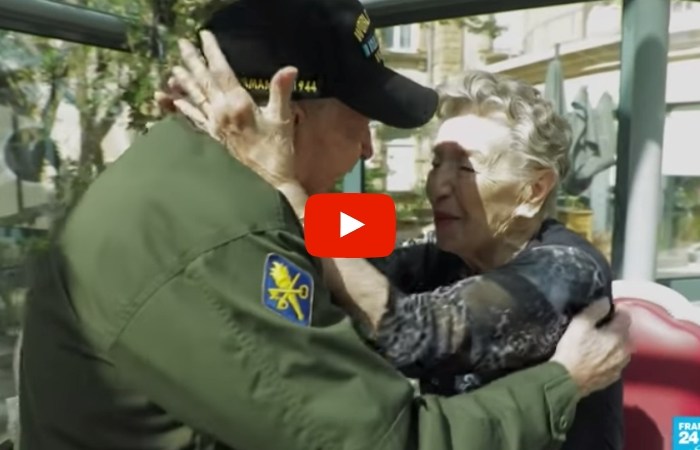 WWII Veteran Reunites With French Woman He Fell in Love With 75 Years Ago